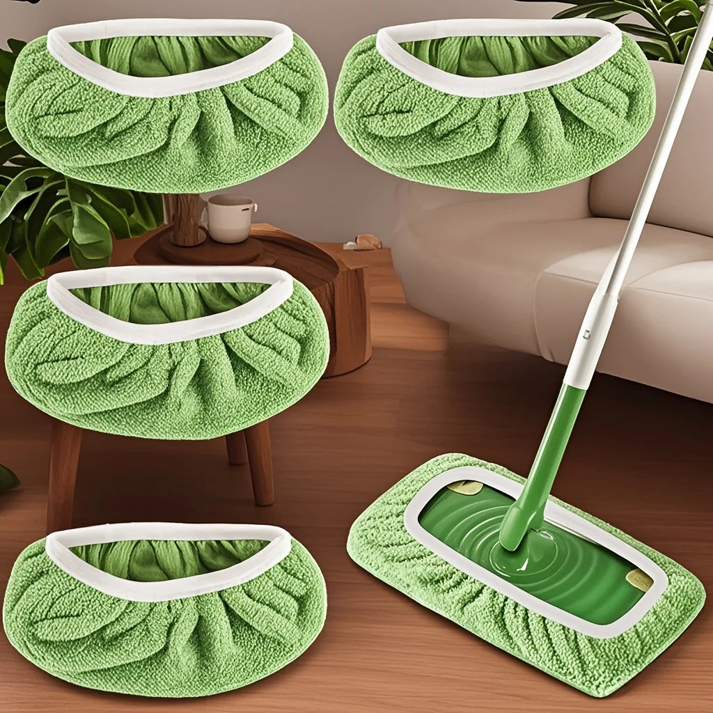4-Pack Reusable Microfiber Mop Pads – High Absorption Floor Pads