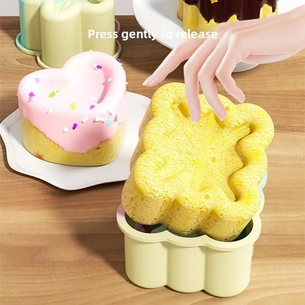 4-Piece Silicone Baking Mold Set – Round, Star, Square & Heart Silicone Baking Mold Nixie
