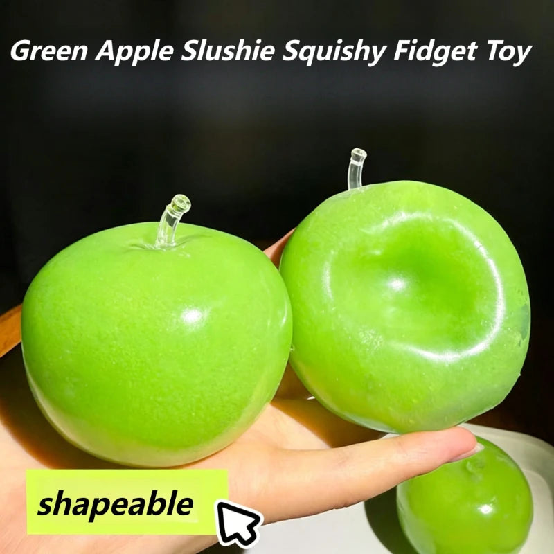 Green Apple Squishy Fidget Toy – Crunchy Slow Rise PU Foam Squishy Fidget Toy Nixie