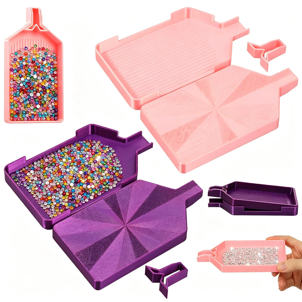 Diamond Painting Tray Kit with Dustproof Lid – 2 Pcs Set
