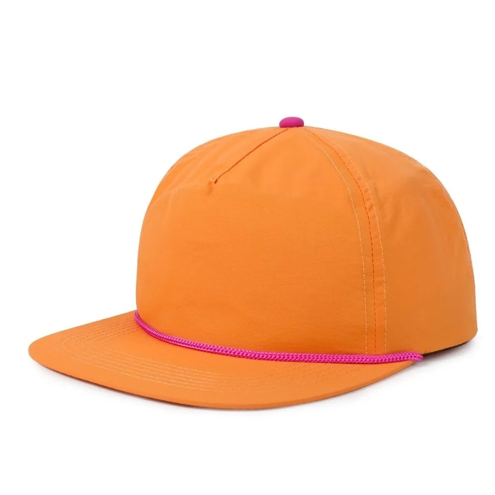 Flat Brim Baseball Cap Quick-Dry Adjustable Sun Visor Hat