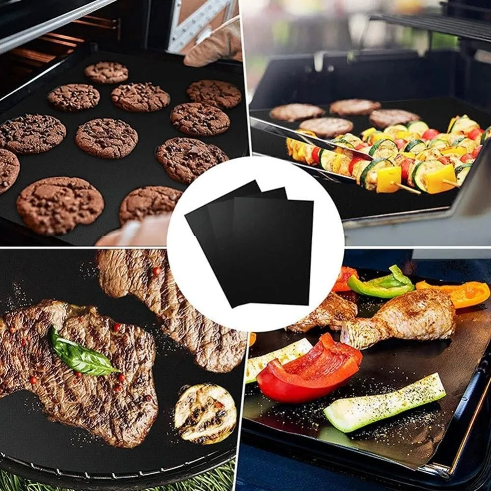 Non-Stick BBQ Grill Mat & Baking Mat – Heat Resistant PTFE BBQ Grill Mat Nixie