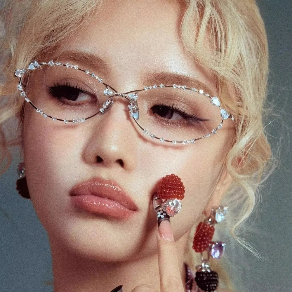 Retro Diamond Oval Sunglasses UV400 – Unisex Punk Style Oval Sunglasses Nixie