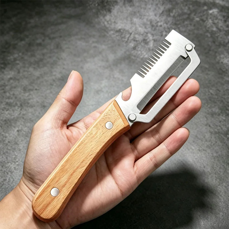 Stainless Steel Fruit & Vegetable Peeler Set – Wood Handle Vegetable Peeler Set Nixie