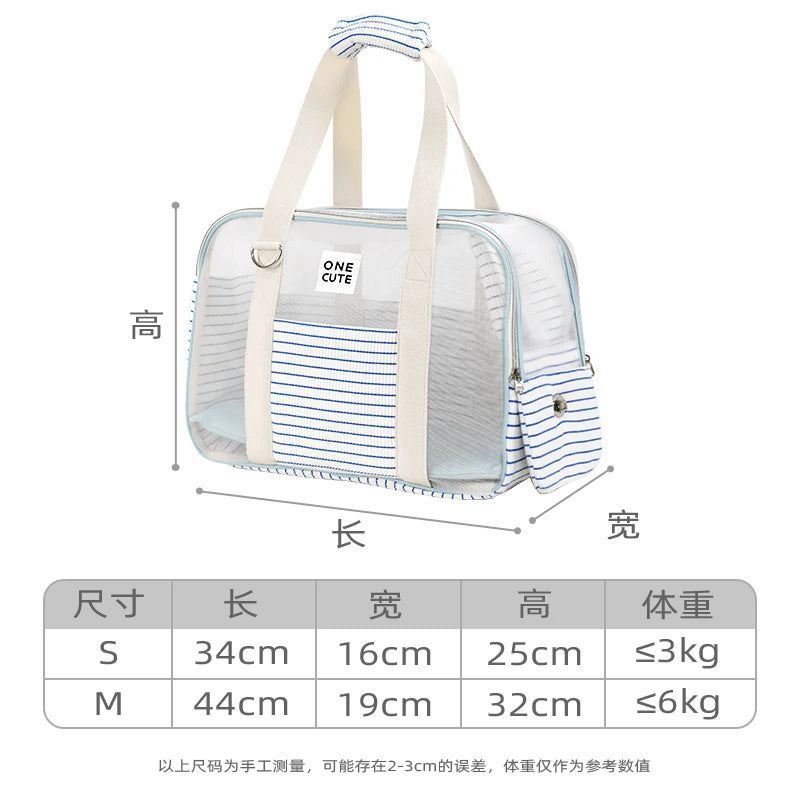 Transparent Window Pet Carrier Bag – Small Dogs & Cats Travel Pet Carrier Bag Nixie