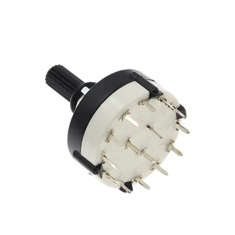 RS26 Rotary Band Selector Switch 1-4 Pole 3-12 Position PCB Mount Rotary Selector Switch Nixie 3 Pole 4