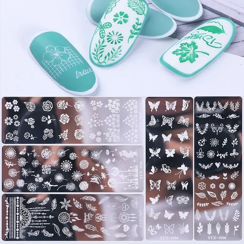 Nail Art Stamping Plates – Floral, Butterfly & Dandelion Designs Nail Stamping Plates Nixie