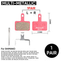 BUCKLOS MTB Hydraulic Disc Brake Pads – Shimano B01S B03S Fit Disc Brake Pads Nixie Multi-Metallic 1PAIR