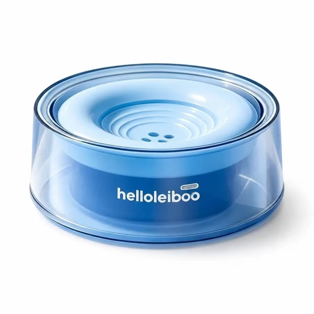1200ml Floating Dog Bowl – Anti-Splash Slow Drinking Feeder Dog Water Bowl Nixie Blue