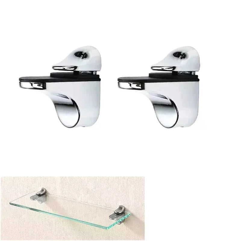2Pcs Adjustable Glass & Wood Shelf Bracket Clamps – Anti-Slip Shelf Bracket Clamps Nixie