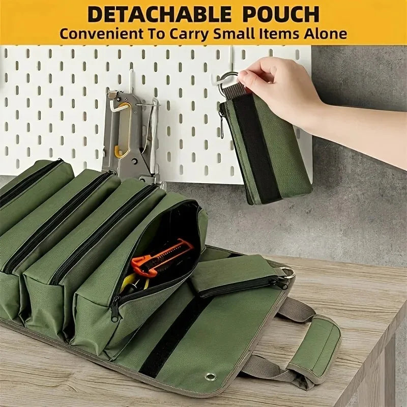 Nixie Heavy-Duty Roll-Up Tool Bag – Oxford Fabric Organizer Roll-Up Tool Bag Nixie