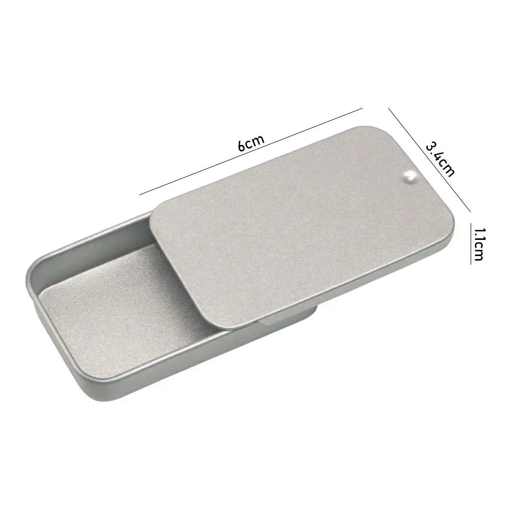 Mini Sliding Tin Boxes Set of 4 – Rectangular Metal Storage