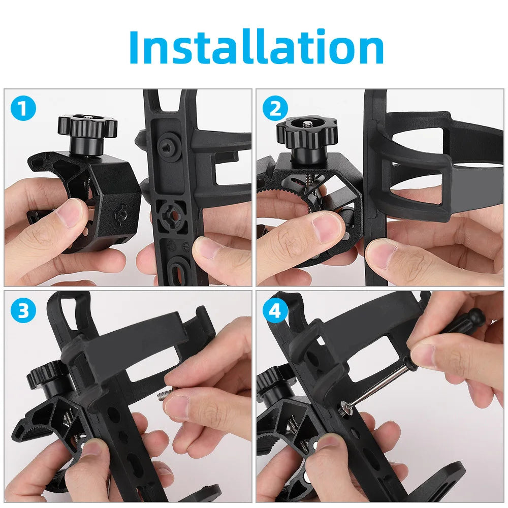Universal Cup Holder Metal Clamp for Bike, ATV & Stroller