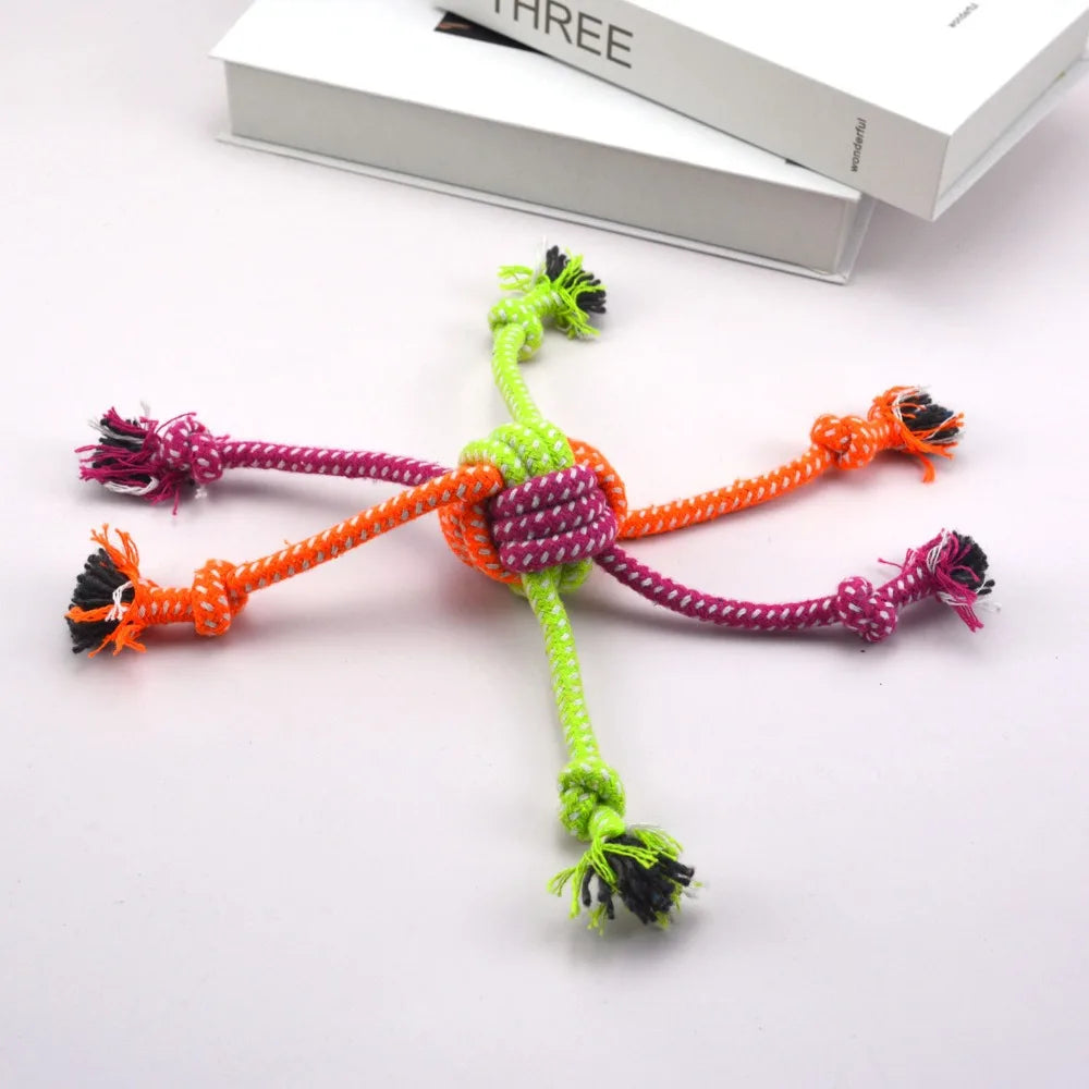 Dog Cotton Rope Knot Chew Toy – Bite-Resistant Interactive
