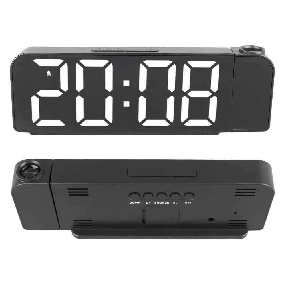 LED Projection Alarm Clock Large Screen Digital Display