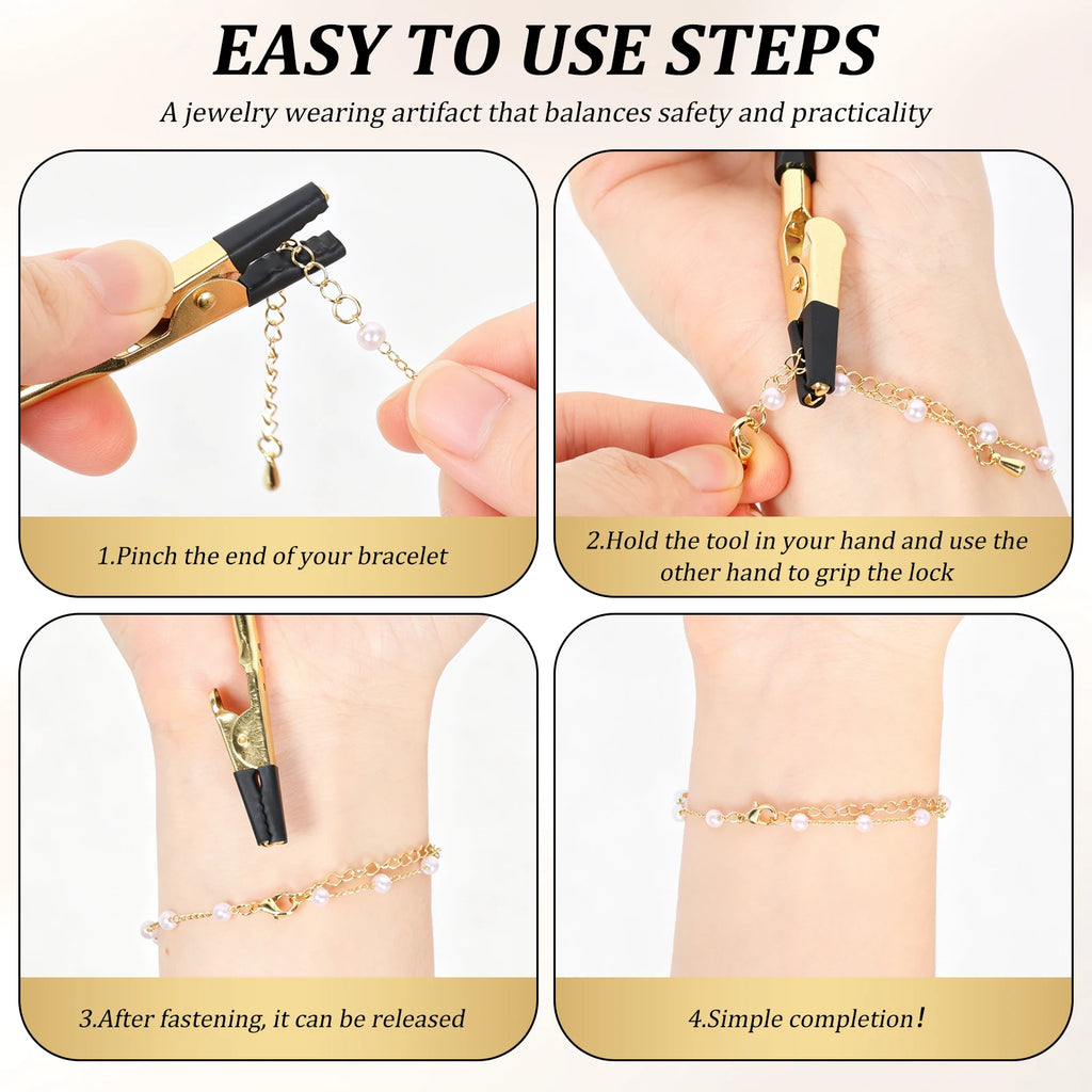 Bracelet Helper Tool – One-Handed Clasp Fastener Aid Jewelry Wearing Aid Nixie