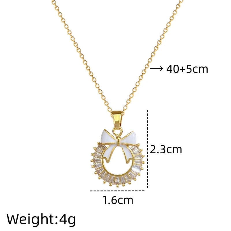 Butterfly Knot Pendant Necklace – Gold Stainless Steel Women Pendant Necklace Nixie