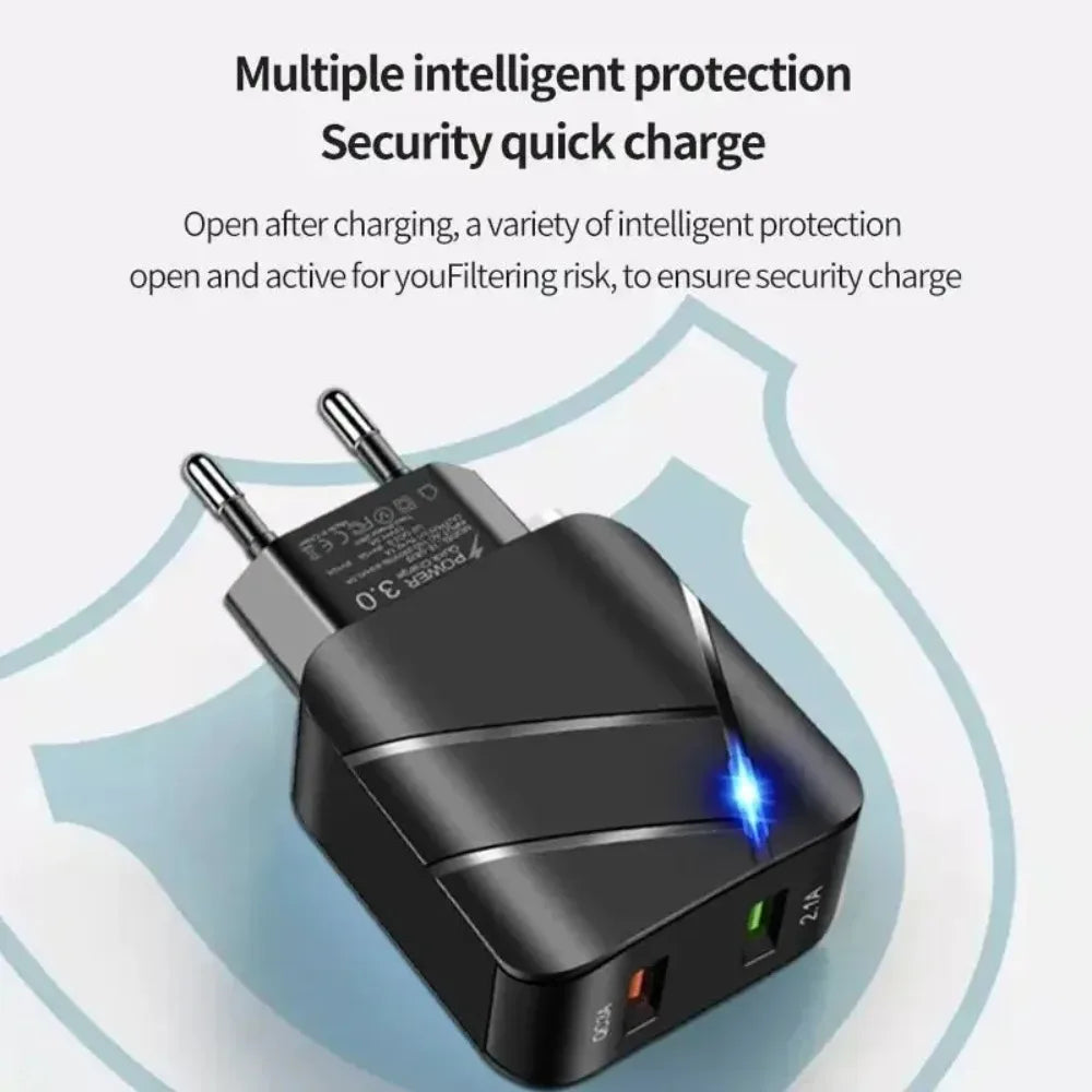 Dual USB-C 28W Fast Charging Travel Wall Charger – US & EU USB-C Wall Charger Nixie
