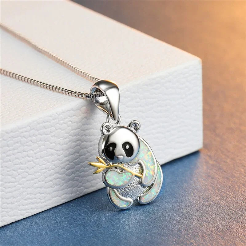 Imitation Opal Pendant Necklace – Dainty Silver & Gold Pendant Necklace Nixie