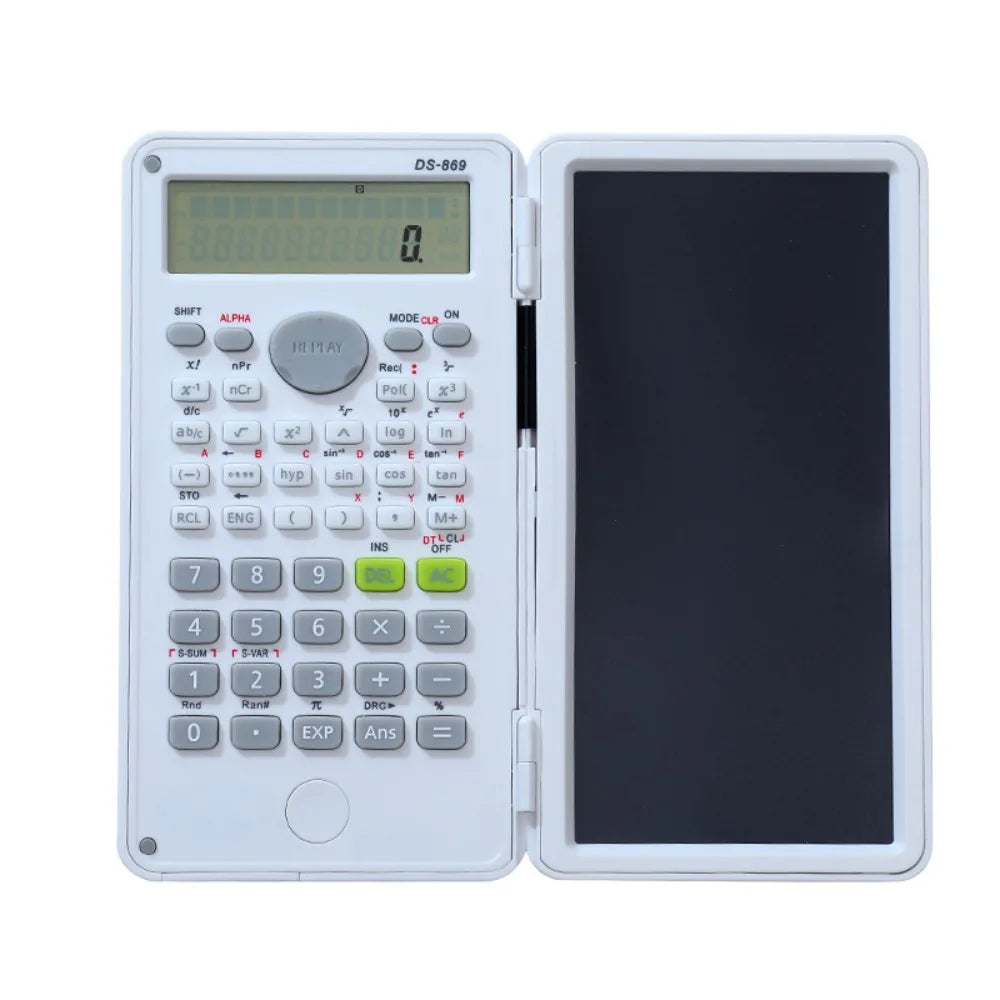 2-in-1 Scientific Calculator with LCD Notepad | Foldable