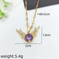 Zirconia Pendant Necklace for Women | Gold Minimalist Chain Pendant Necklace Nixie XL1783-51