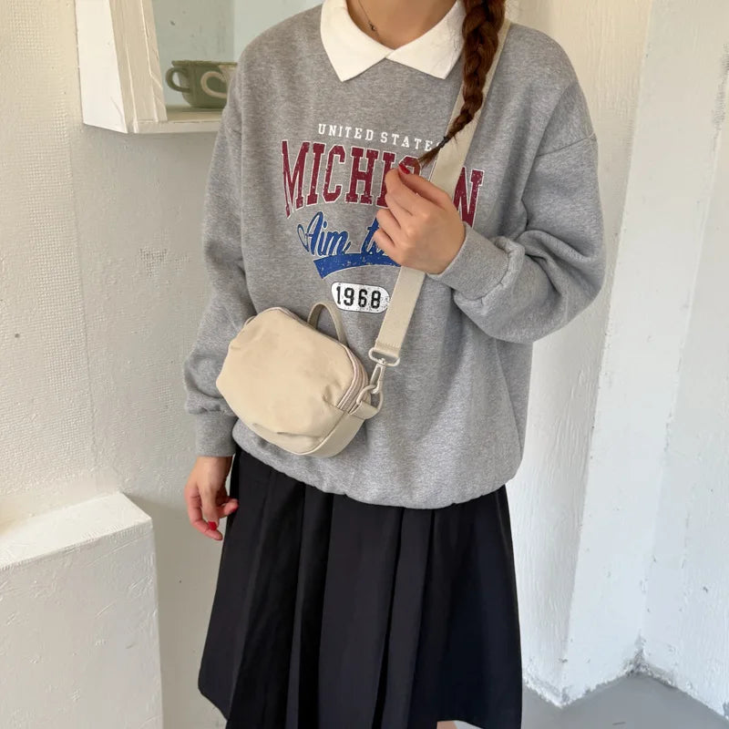 Korean Minimalist Large Canvas Tote Bag for Women Canvas Tote Bag Nixie