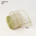 2M Christmas Plaid Linen Ribbon – DIY Xmas Bow & Gift Wrap Christmas Craft Ribbon Nixie 01