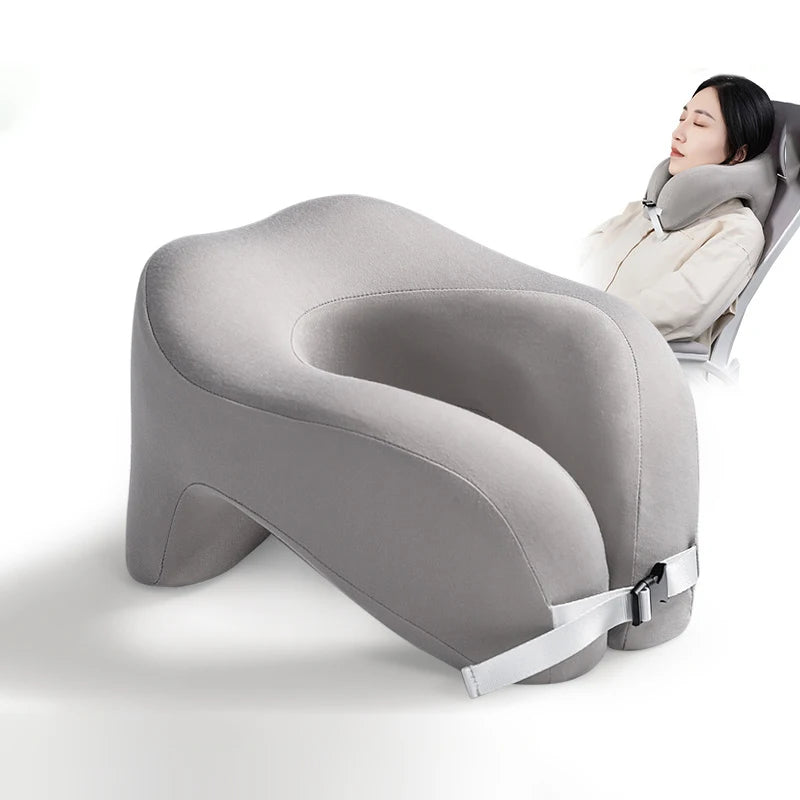 U-Shape Memory Foam Travel Neck Pillow – Airplane & Office Travel Neck Pillow Nixie