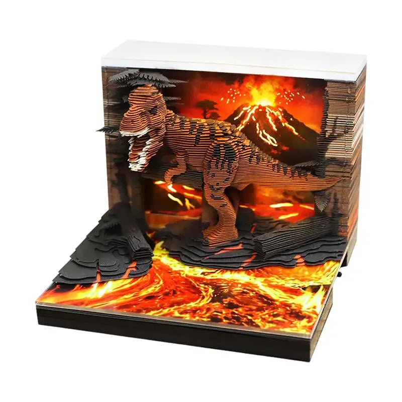 2027 LED Desk Calendar – 3D Paper Carving Art Tear-Away Notepad LED Desk Calendar Nixie A1