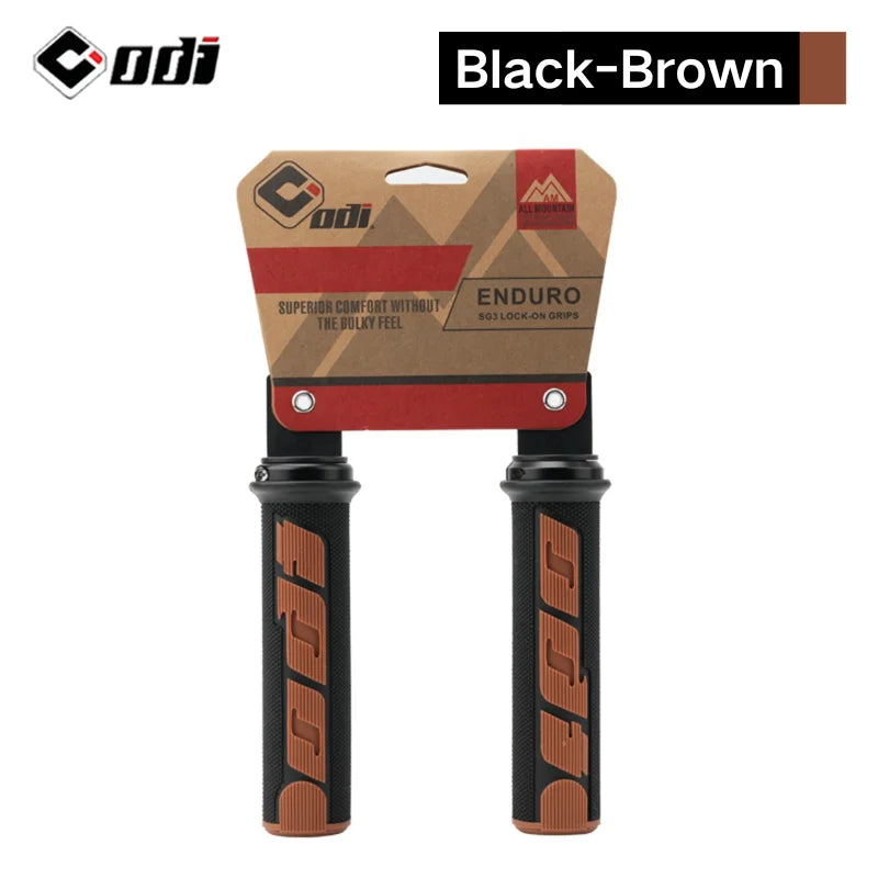 ODI MTB Bike Handlebar Grips – Non-Slip Lock-On for BMX & MTB Bike Handlebar Grips Nixie BLACK-BROWN