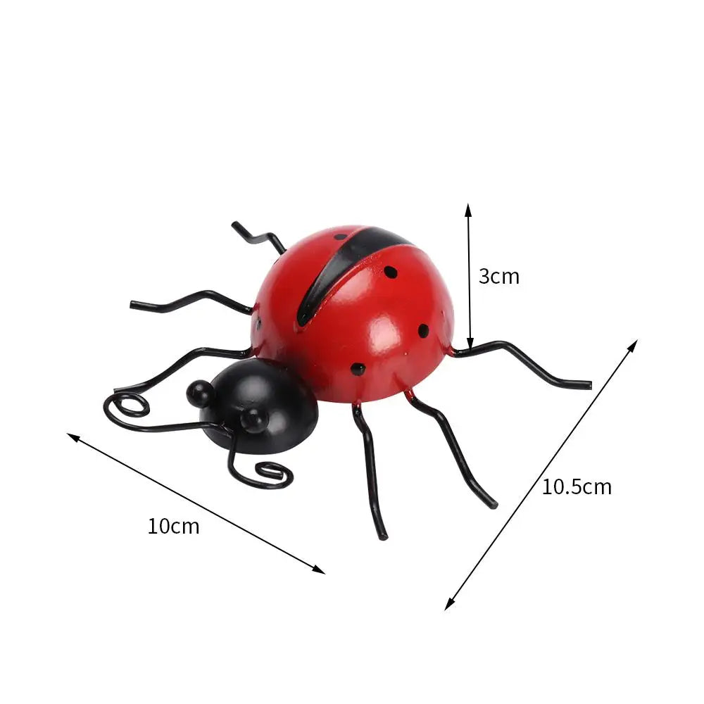 3D Metal Ladybug Wall Art – Rustic Farmhouse Garden Decor