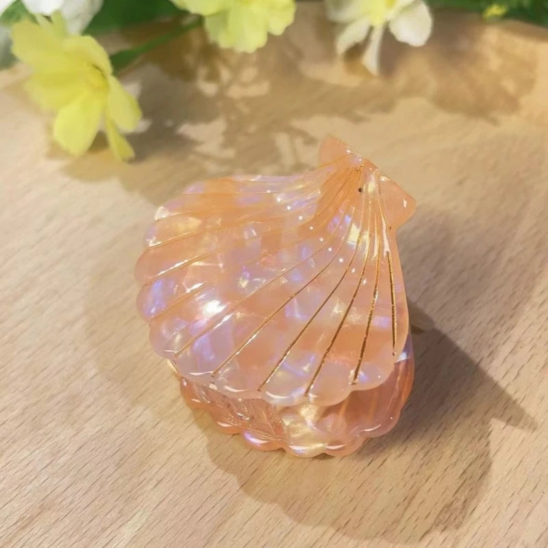 Vintage Shell Acetate Hair Claw Clip – Multi-Color Women's