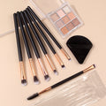 8-Piece Eye Makeup Brush Set with Triangle Powder Puff Eye Makeup Brush Set Nixie Default Title