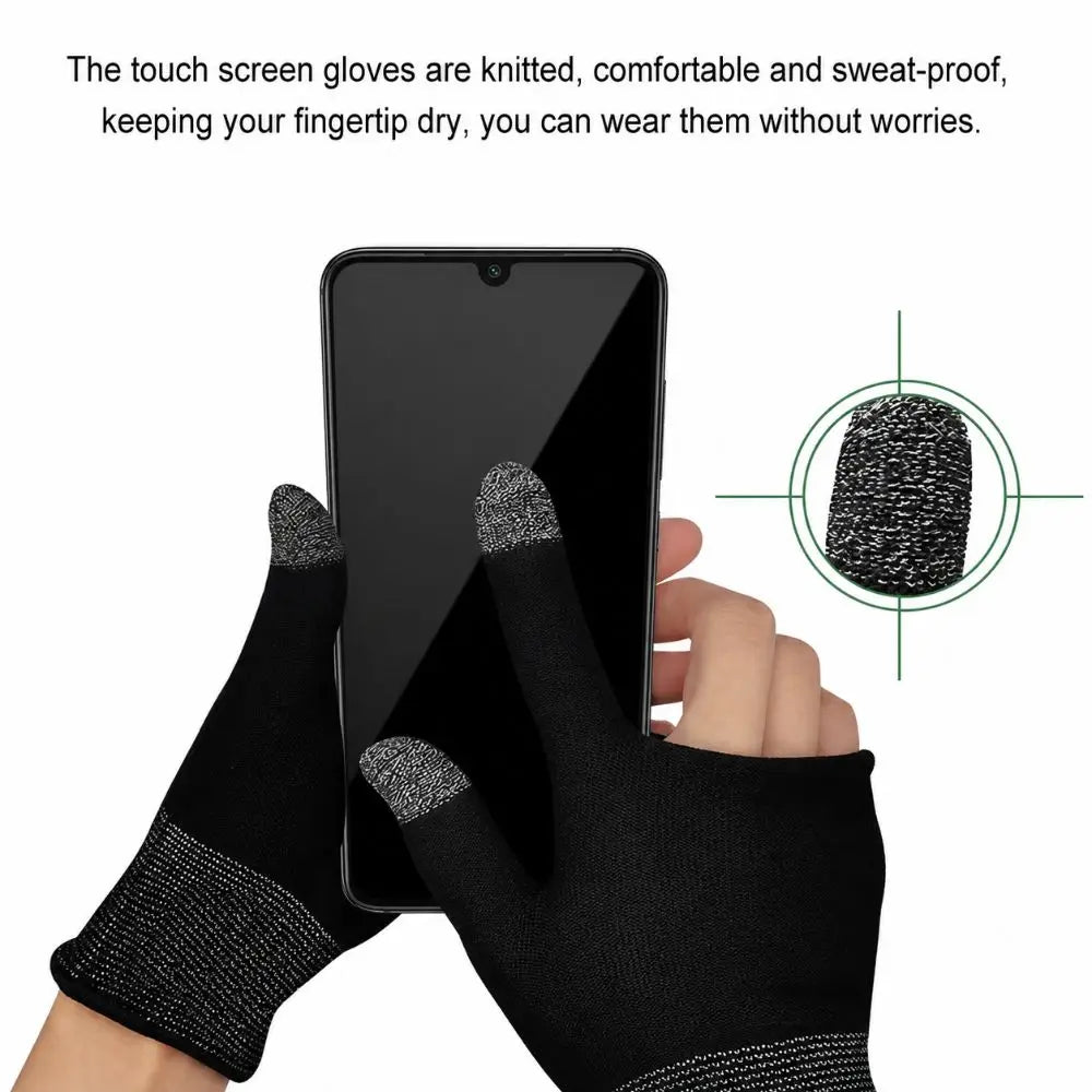 Breathable Two-Finger Gaming Gloves – Touchscreen Fingertip Sleeves Gaming Finger Sleeves Nixie