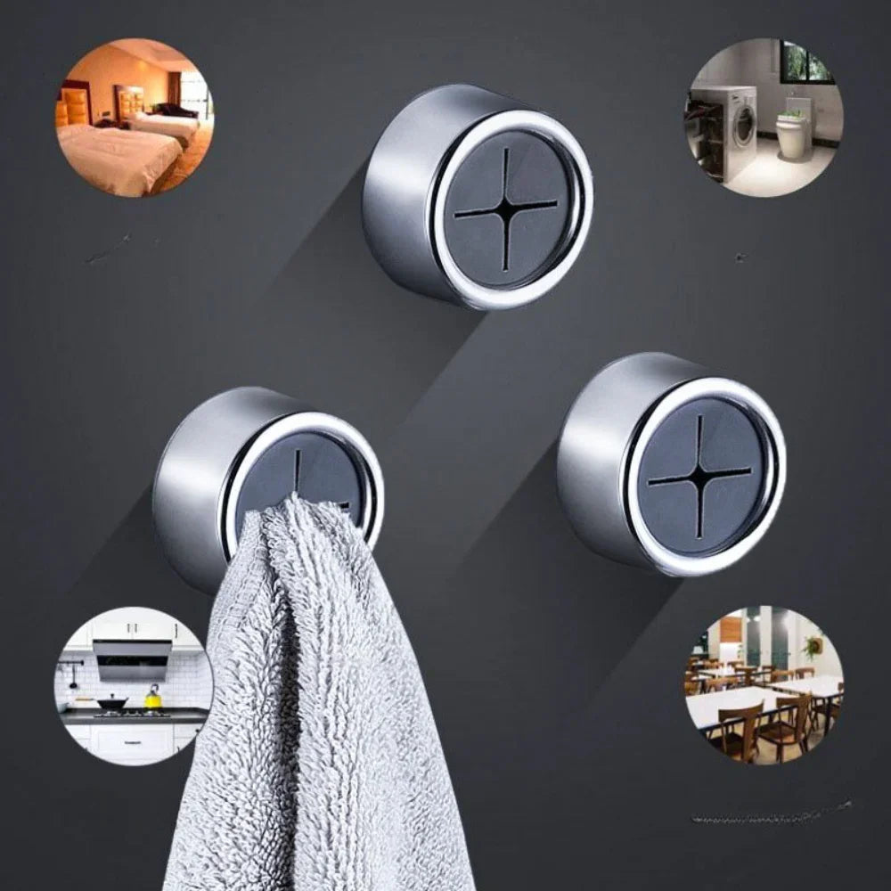 Self-Adhesive Circular Dishcloth Hook – No-Drill Kitchen Wall Hook