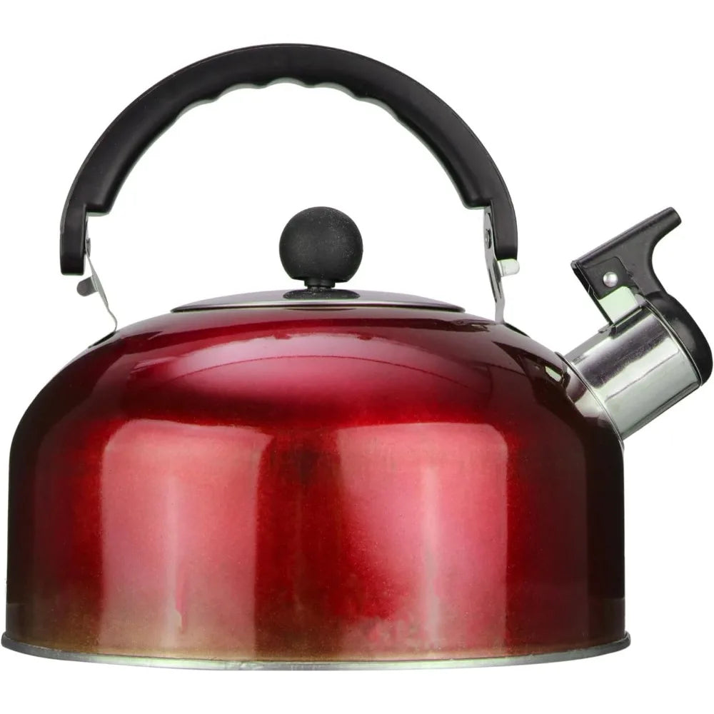 3L Stainless Steel Whistling Camping Kettle | Ergonomic Handle Stovetop Whistling Kettle Nixie