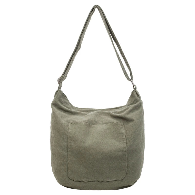 Retro Canvas Crossbody Bag – Large Capacity Shoulder Bag