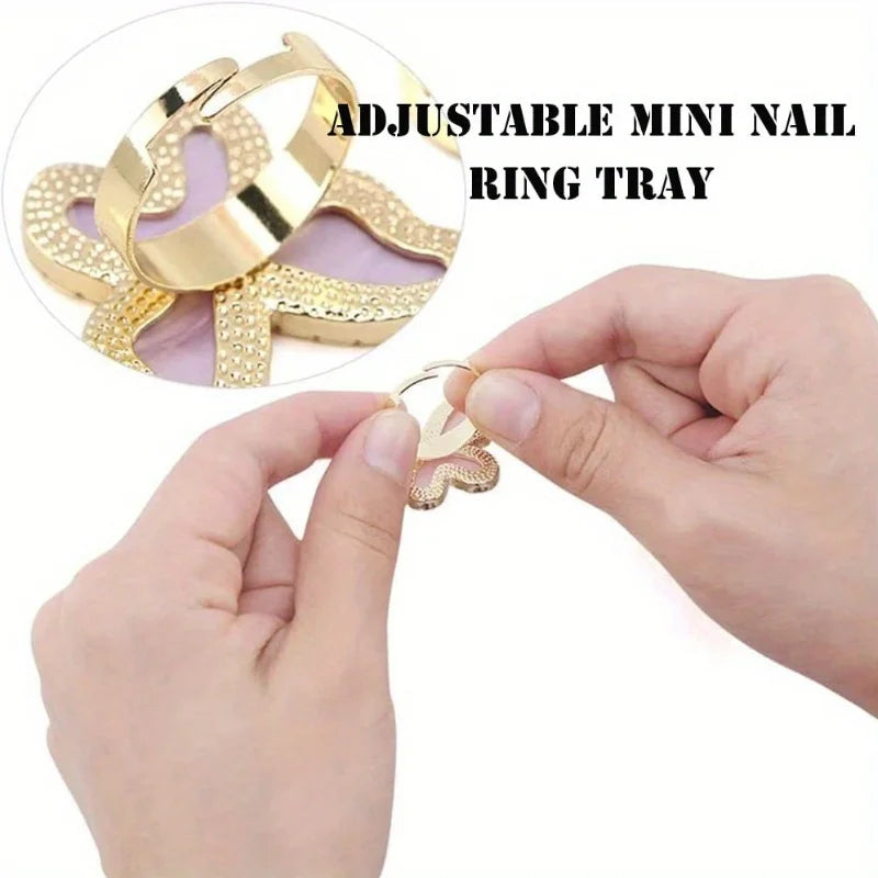 Irregular Resin Nail Art Mixing Palette with Ring – Gel Blending Tool Nail Art Palette Nixie