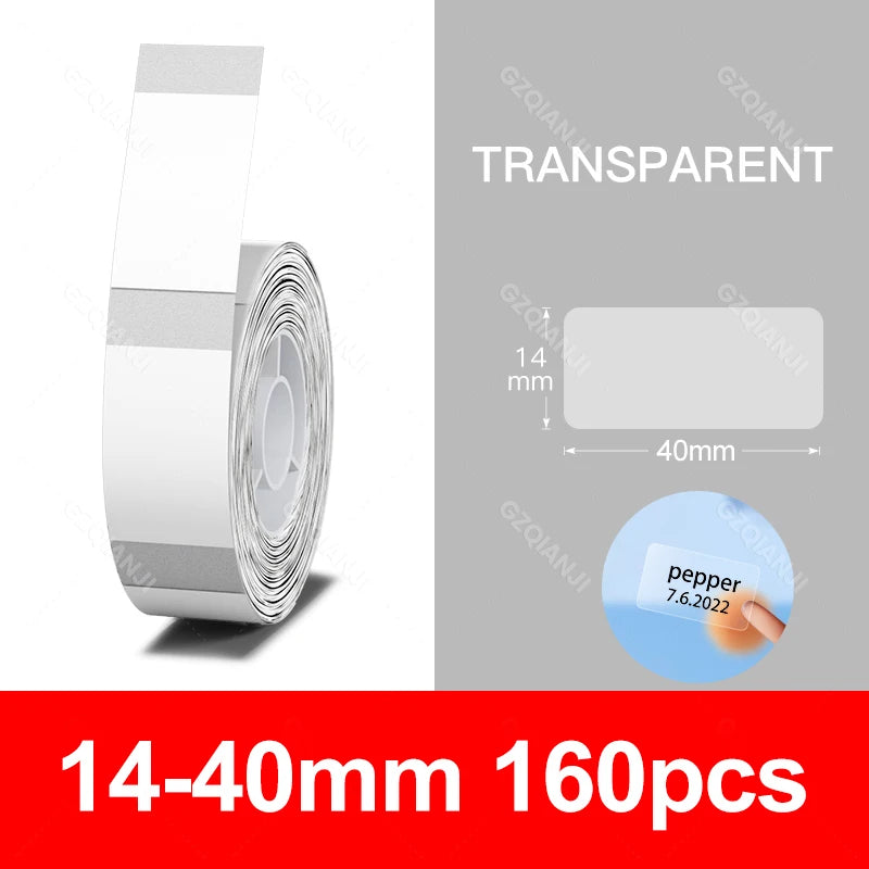 Niimbot Thermal Label Rolls – Clear & White for D11 D110 D101 Thermal Label Roll Nixie Transparent 14-40