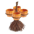 Halloween Pumpkin Snack Bowl Stand – Fall Party Serving Set Snack Serving Stand Nixie B One Size