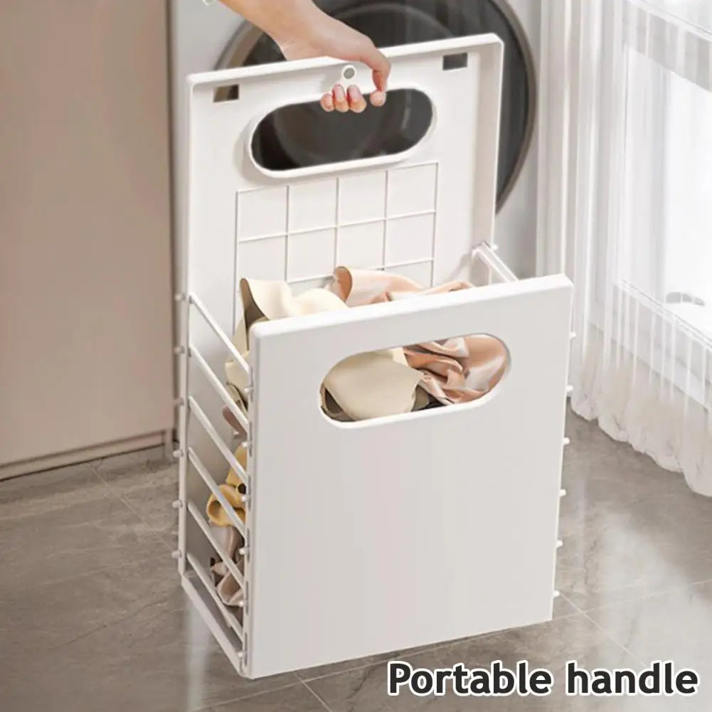 Collapsible Wall-Mounted Mesh Laundry Hamper | Foldable Laundry Hamper Nixie