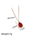 Gold Waterdrop Pendant Necklace – Stainless Steel Clavicle Chain Pendant Necklace Nixie XL2606-958