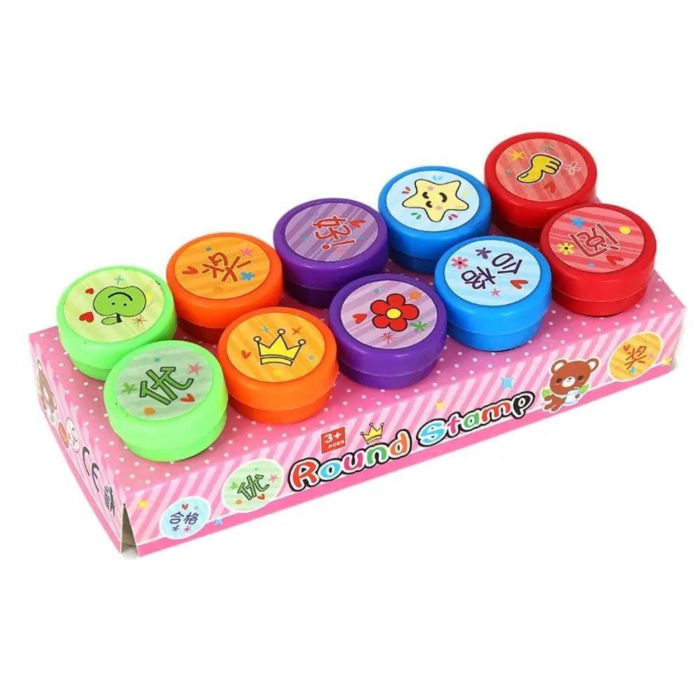 Cartoon Animal Self-Ink Stamps Set – 10, 12 or 26 Pcs