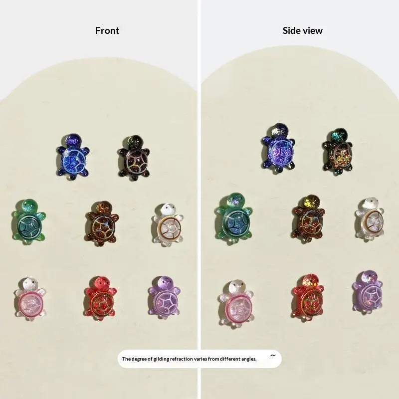 50pcs Mini Resin Turtle Figurines – DIY Fairy Garden & Crafts Resin Craft Charms Nixie