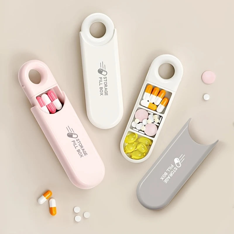 Portable Daily Pill Organizer – 3-Meal Supplement & Vitamin Case Pill Organizer Box Nixie