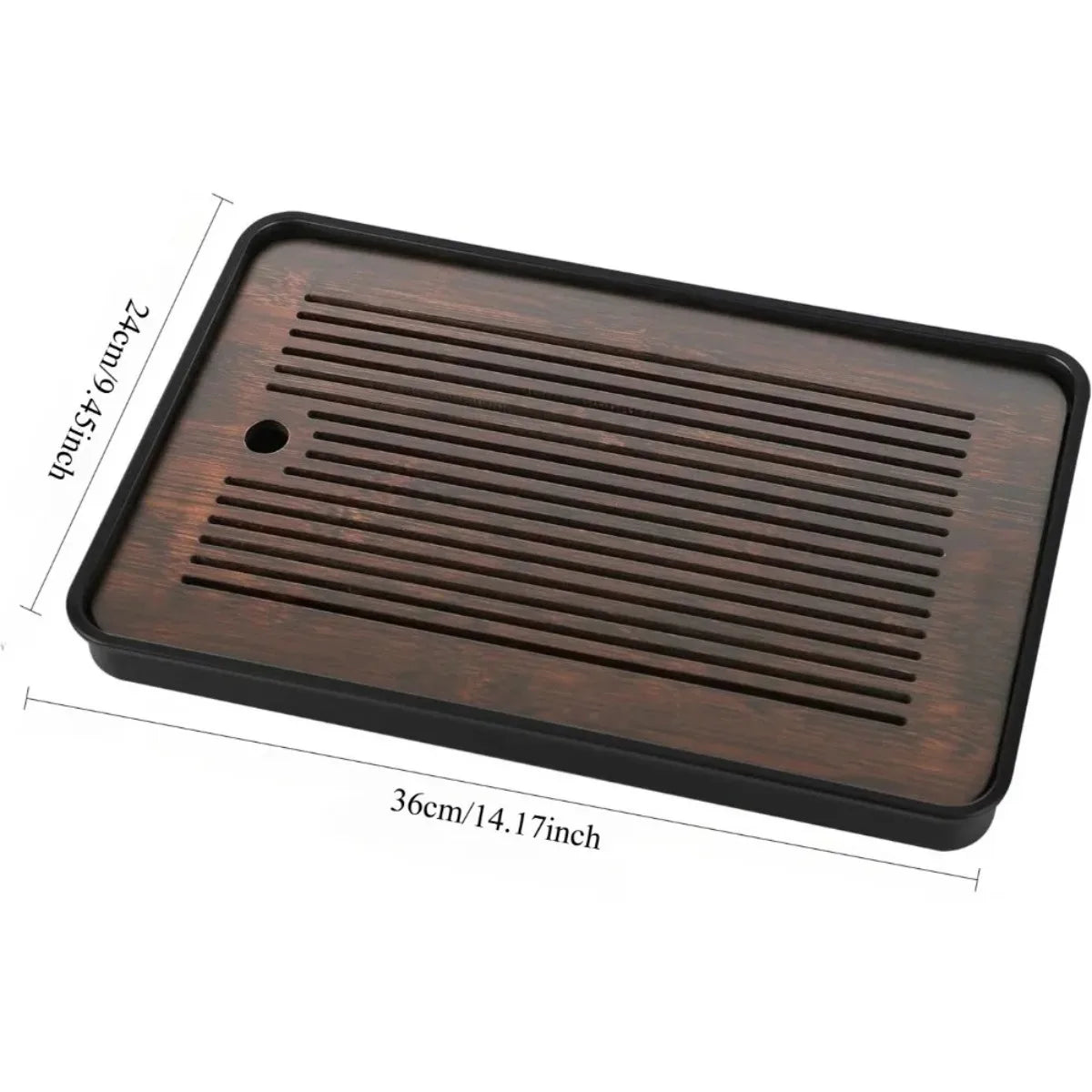 Bamboo KungFu Tea Tray with Drainage – Portable & Detachable Bamboo Tea Tray Nixie