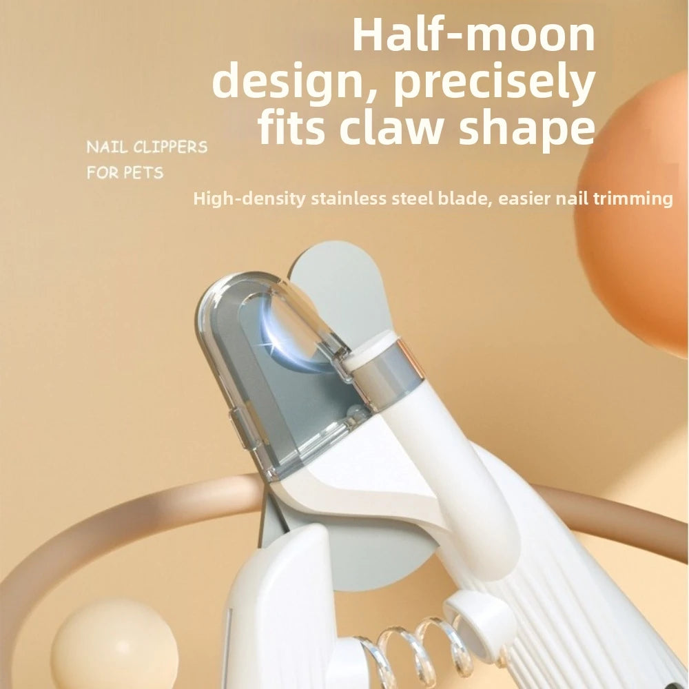 LED Pet Nail Clipper with Over-Cut Prevention & Safety Guard