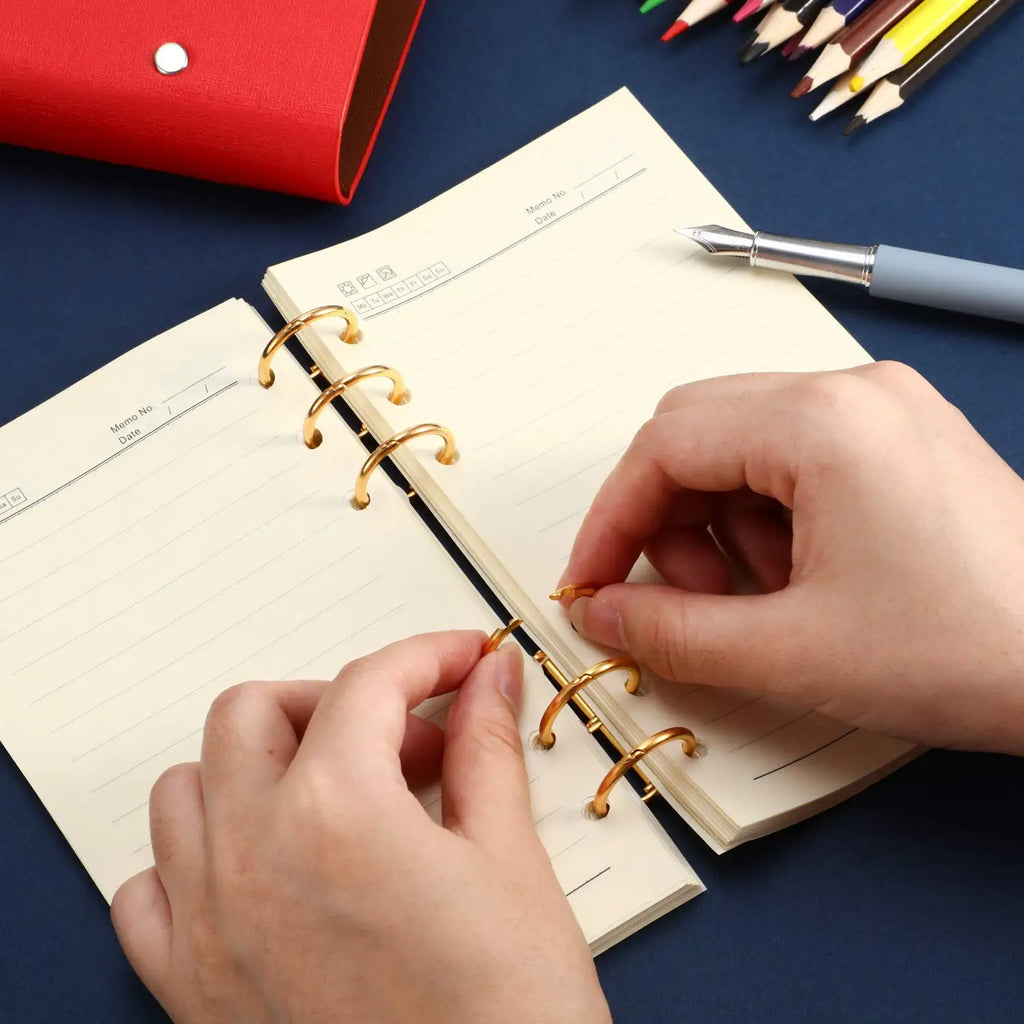 3-Ring Metal Loose-Leaf Binder Rings A5 A6 DIY Notebook Organizer Loose-Leaf Binder Rings Nixie