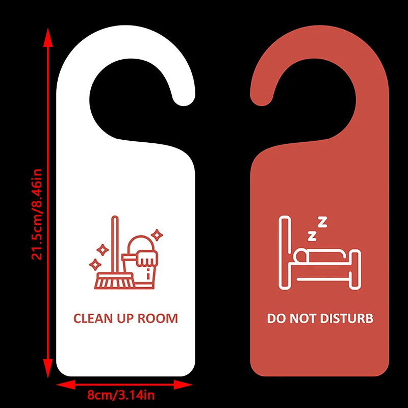 Do Not Disturb Double-Sided Door Hanger Sign | Hotel & Cafe