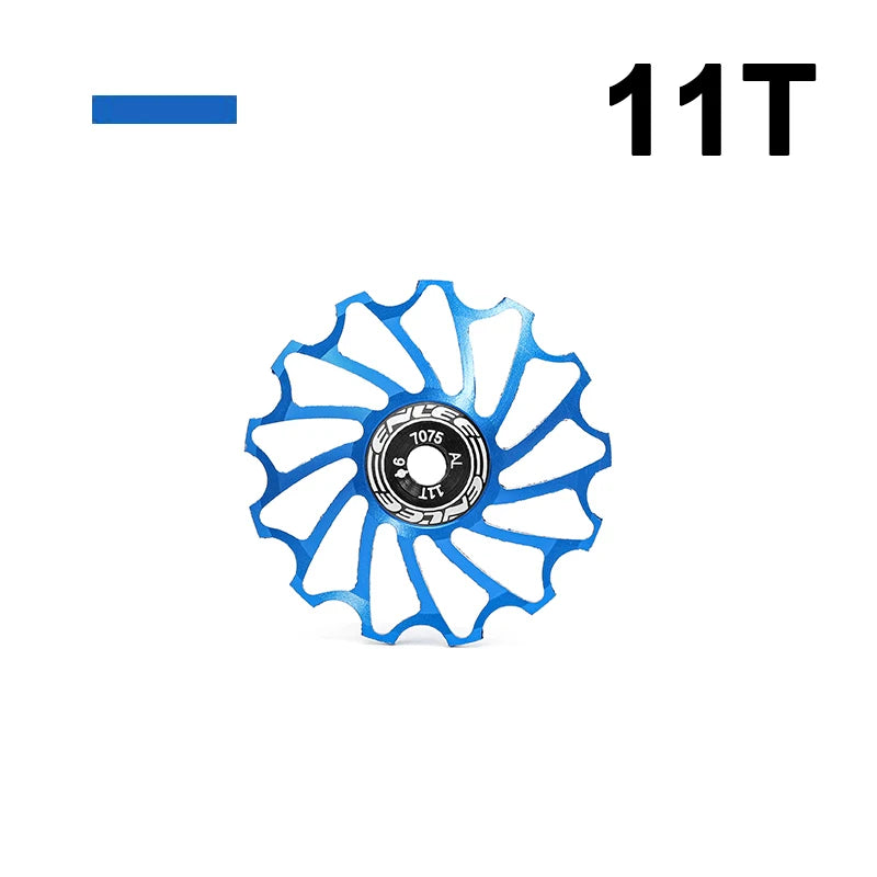11T/13T Ceramic Bearing Jockey Wheel MTB Road Bike Derailleur Derailleur Jockey Wheel Nixie 11T-BLUE